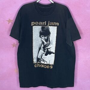 Vintage 1992 Pearl Jam Choices Large T Shirt Rare Kids Prefer Crayons To Guns